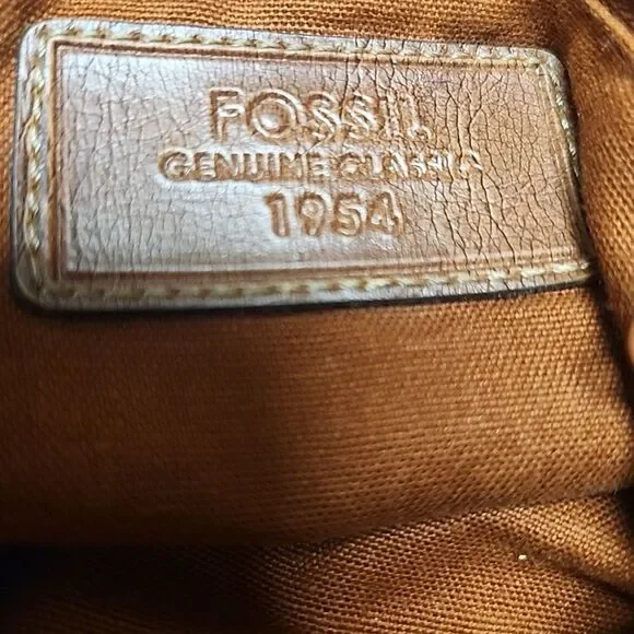 Vintage Fossil Flower Boho Medium Satchel Handbag Purse Shoulder Bag ZB 2195 - Picture 3 of 10